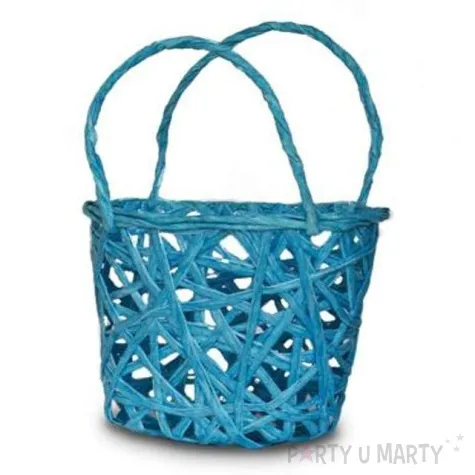 koszyczek papierowy plecionka niebieska prostokatny aliga
