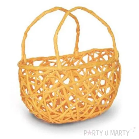 koszyczek papierowy plecionka pomaranczowa okragly aliga