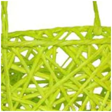 koszyczek papierowy plecionka zielona prostokatny aliga