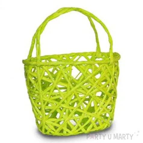 koszyczek papierowy plecionka zielona prostokatny aliga