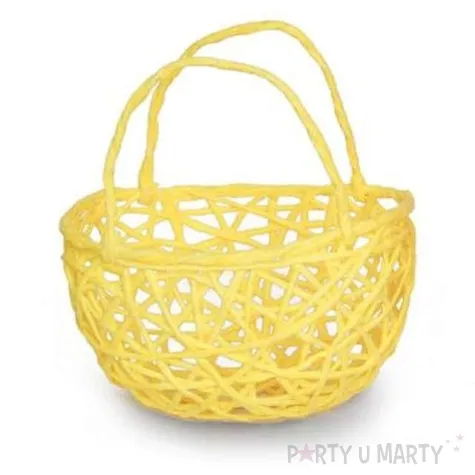 koszyczek papierowy plecionka zolta okragly aliga