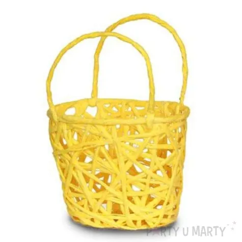 koszyczek papierowy plecionka zolta prostokatny aliga
