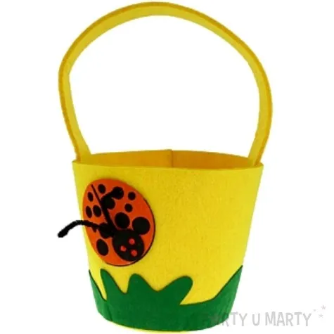 koszyk wielkanocny biedronka filc mix godan