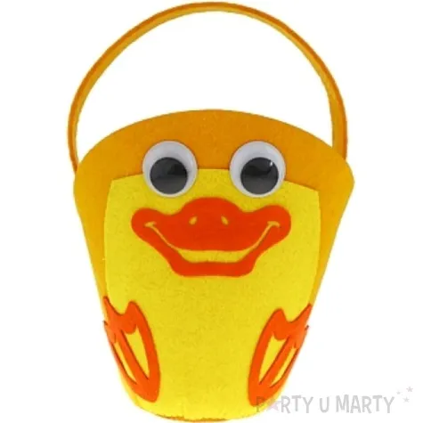 koszyk wielkanocny kaczor filc zolty godan