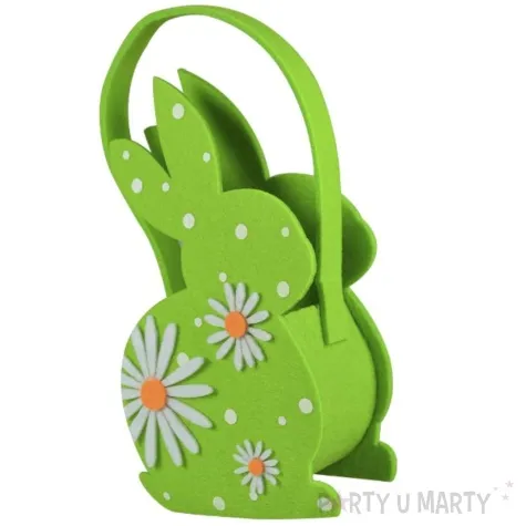 koszyk wielkanocny kroliczek filc zielony arpex