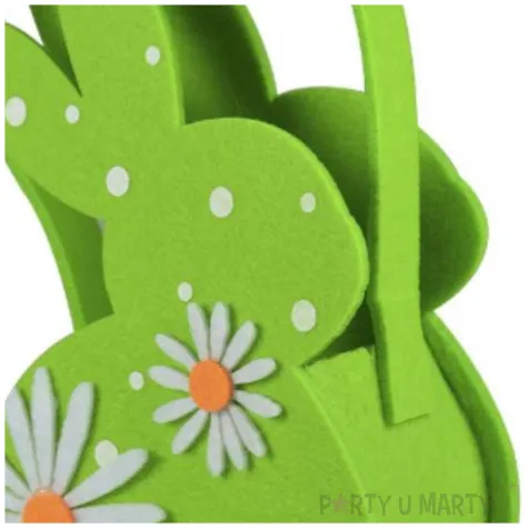 koszyk wielkanocny kroliczek filc zielony arpex