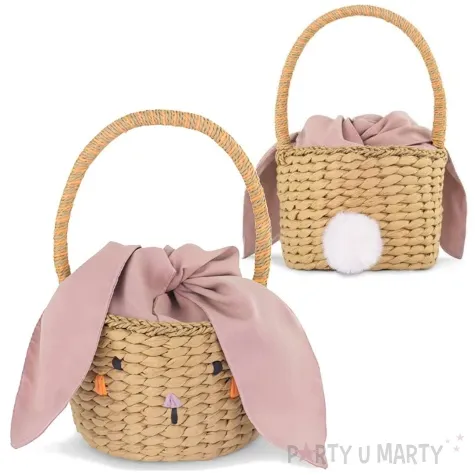 koszyk wielkanocny kroliczek papier partydeco 28 cm