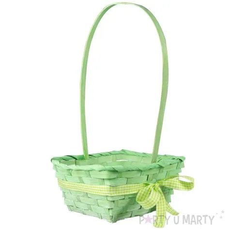 koszyk wielkanocny pastelowy z kokardka zielony arpex