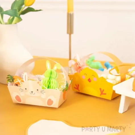 koszyki wielkanocne kurczaki i zajaczki partypal 4 szt