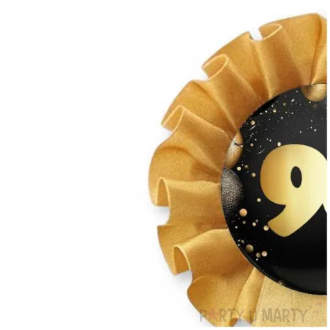 kotylion 90 urodziny zloto czarny