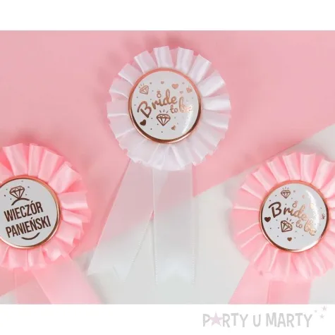 kotylion bride to be diamenty i serca bialy godan