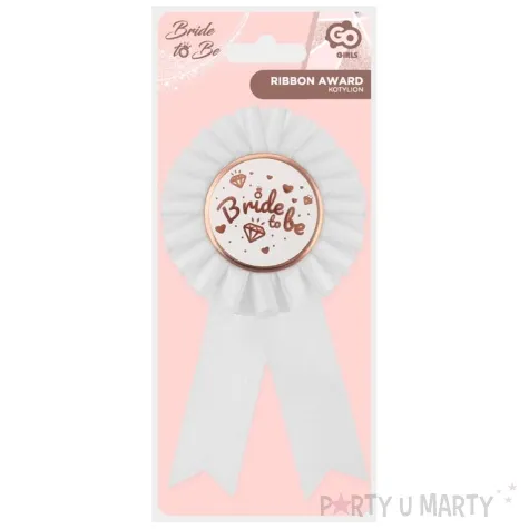 kotylion bride to be diamenty i serca bialy godan