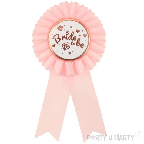 kotylion bride to be diamenty i serca rozowy jasny godan