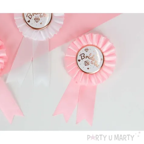 kotylion bride to be diamenty i serca rozowy jasny godan