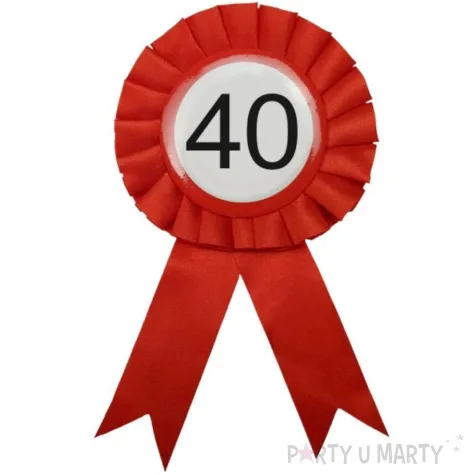 kotylion classic 40 urodziny czewony top ten