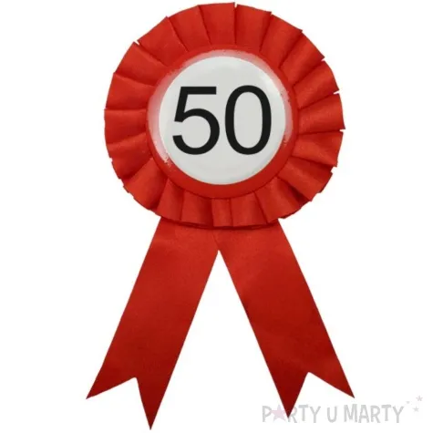 kotylion classic 50 urodziny czewony top ten