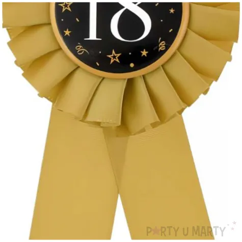 kotylion jubileuszowy 18 zloto czarny godan 8 cm