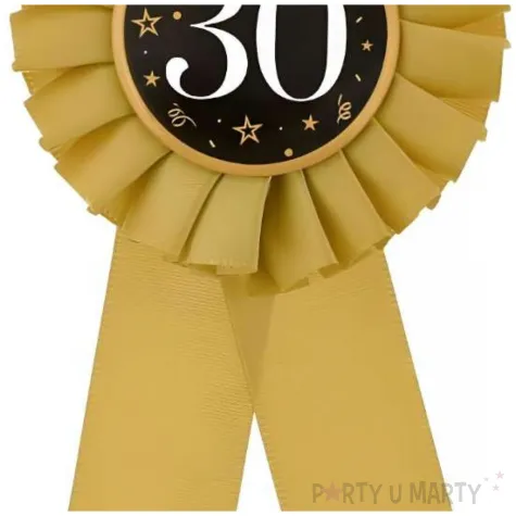 kotylion jubileuszowy 30 zloto czarny godan 8 cm