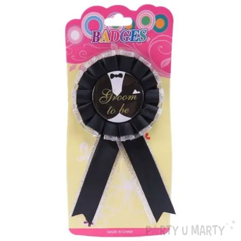 kotylion pan mlody groom to be czarny tropic