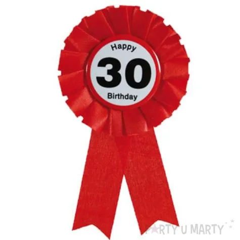 kotylion urodziny 30 czerwony ootb