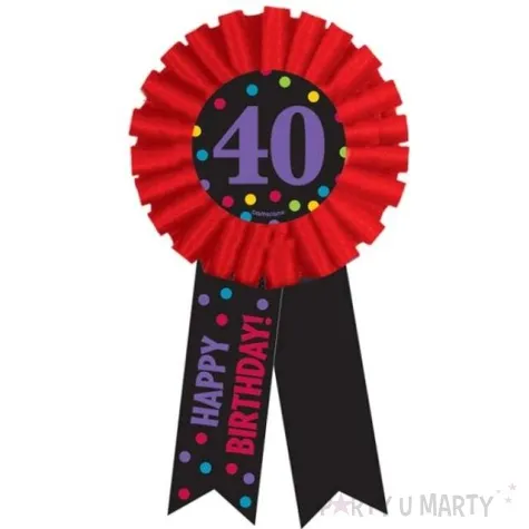 kotylion urodziny 40 chevron amscan