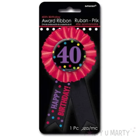 kotylion urodziny 40 chevron amscan