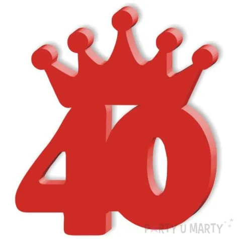 kotylion urodziny 40 czerwony