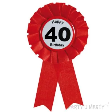 kotylion urodziny 40 czerwony ootb