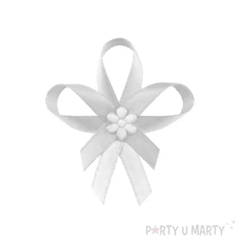 kotylion z kwiatkiem nowy 25 szt bialy
