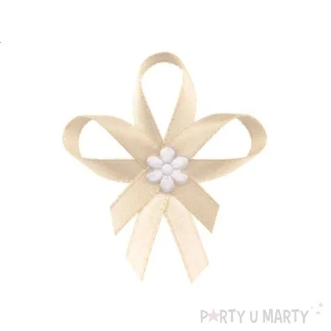 kotylion z kwiatkiem nowy 25 szt krem