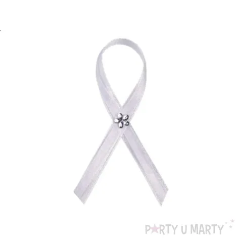 kotylion z srebrnym kwiatkiem 25 szt