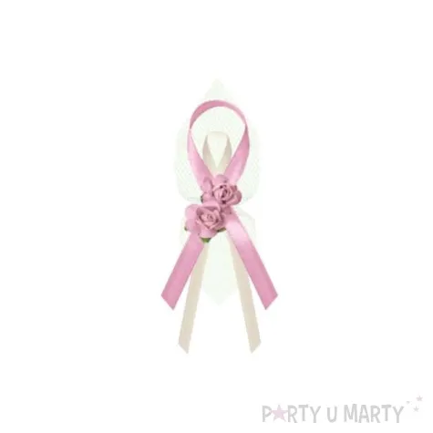 kotyliony z rozyczkami j rozowe ok 9cm 6 szt