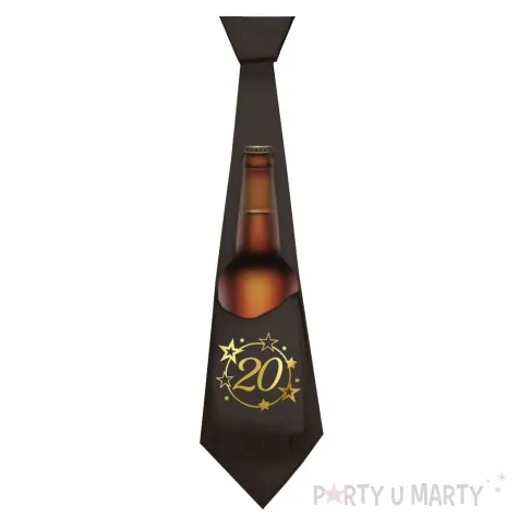 krawat 20 urodziny z kieszonka na piwo guirca