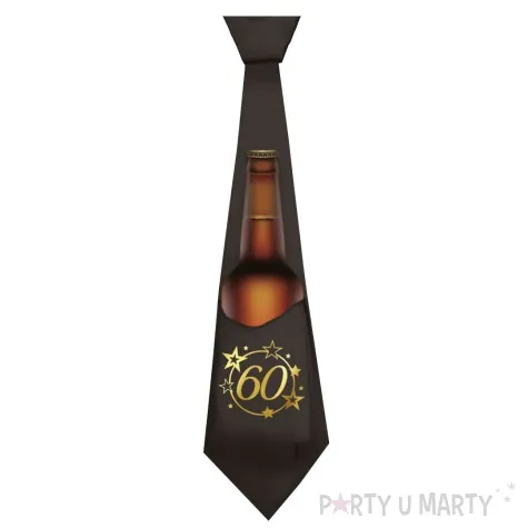 krawat 60 urodziny z kieszonka na piwo guirca