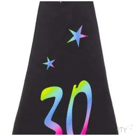 krawat beauty and charm 30 urodziny czarny godan 42 cm