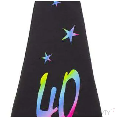 krawat beauty and charm 40 urodziny czarny godan 42 cm