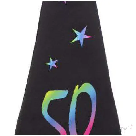 krawat beauty and charm 50 urodziny czarny godan 42 cm