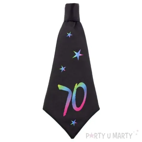 krawat beauty and charm 70 urodziny czarny godan 42 cm