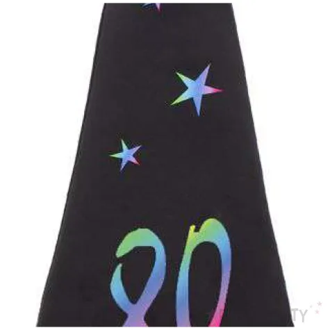 krawat beauty and charm 80 urodziny czarny godan 42 cm