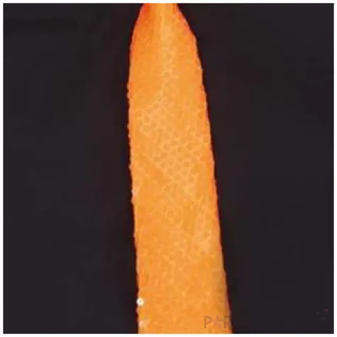 krawat cekinowy pomaranczowy guirca