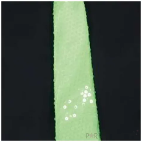 krawat cekinowy zielony guirca