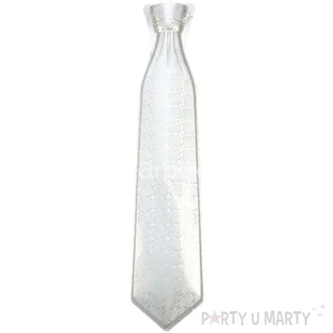 krawat classic party srebrny arpex