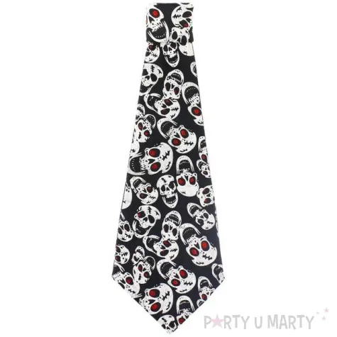 krawat czaszki biale godan