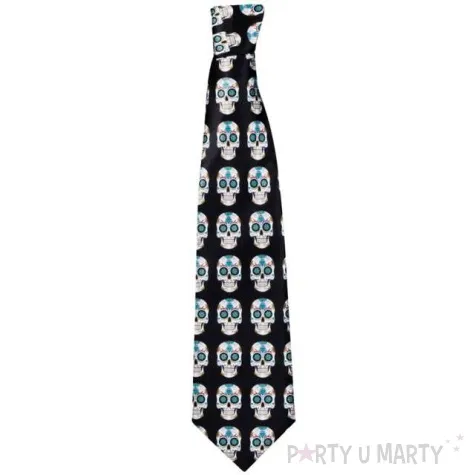 krawat czaszki meksykanskie czarny boland