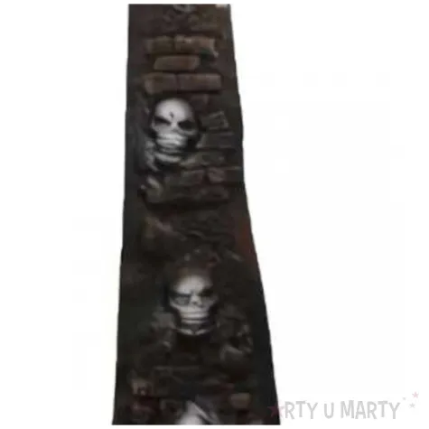 krawat czaszki w murze szaro czarny party tino