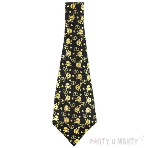 krawat czaszki zlote godan