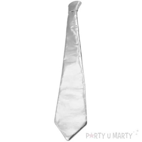 krawat elegant metallic srebrny folat