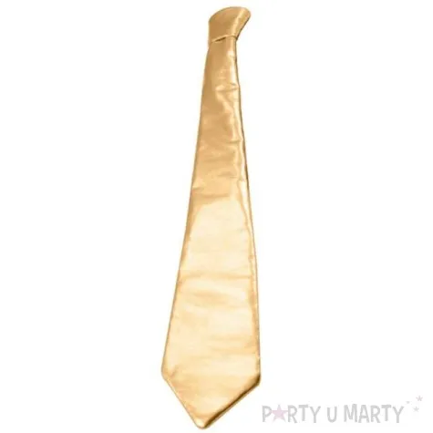 krawat elegant metallic zloty folat