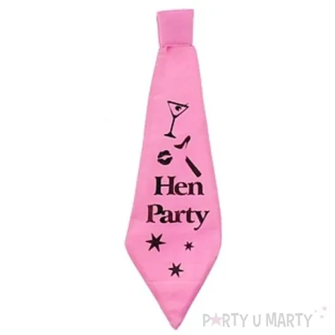 krawat hen party rozowy