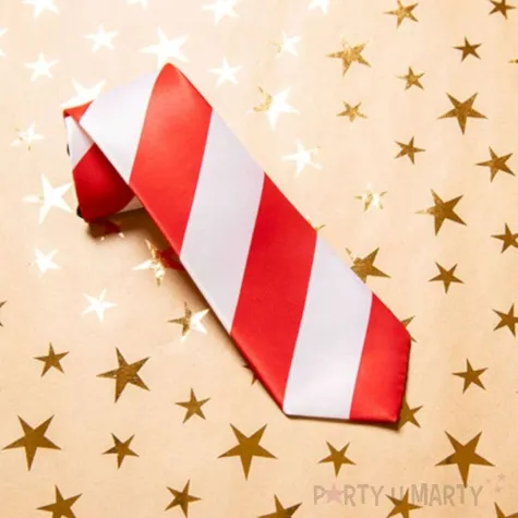 krawat laska cukrowa folat czerwono bialy